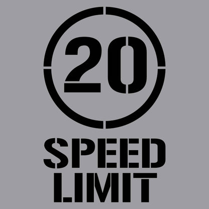 20km Speed Limit - Aluminium Composite Stencil - New Signs