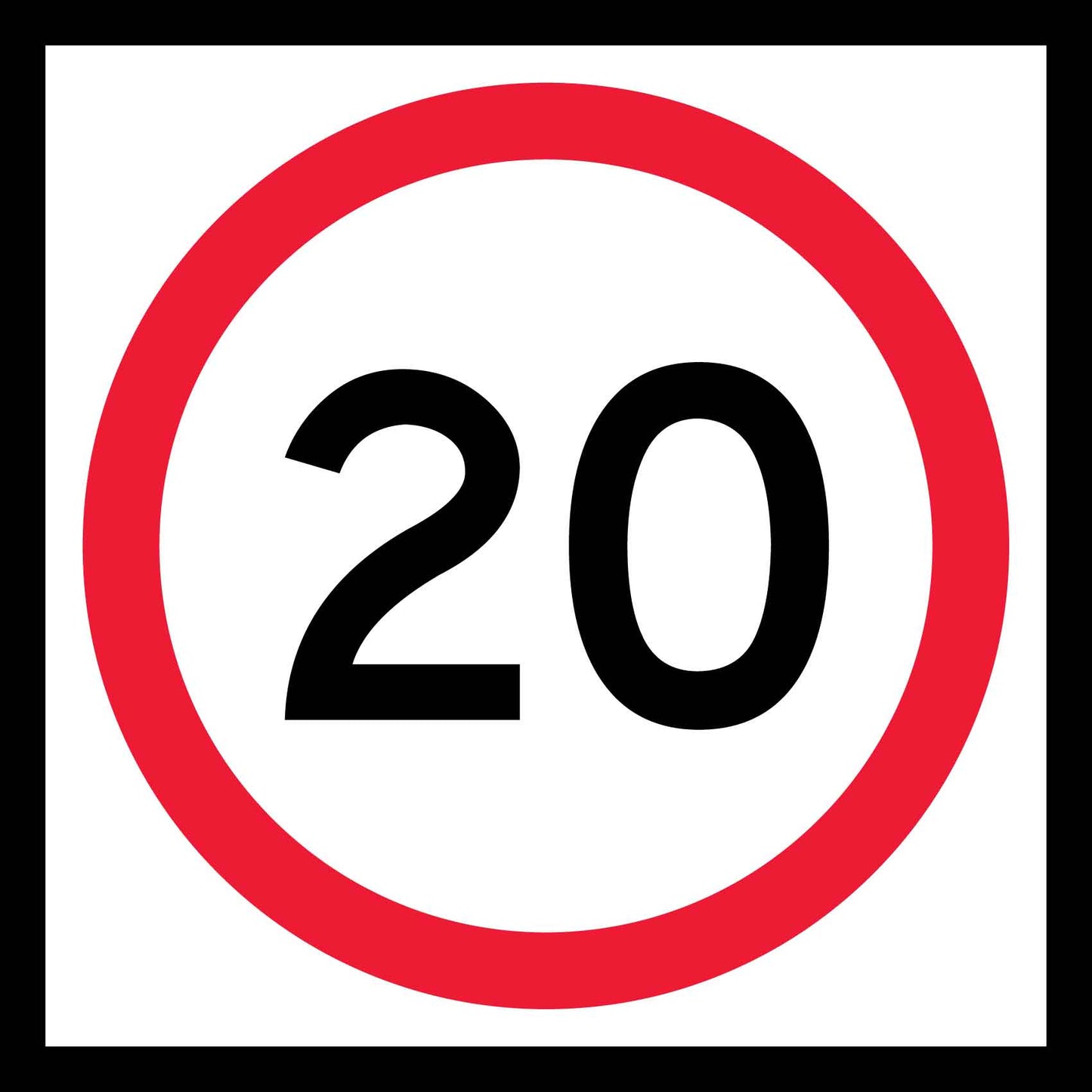 20km Multi Message Traffic Sign