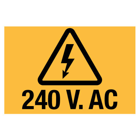 240 V AC (Rectangle) Decal