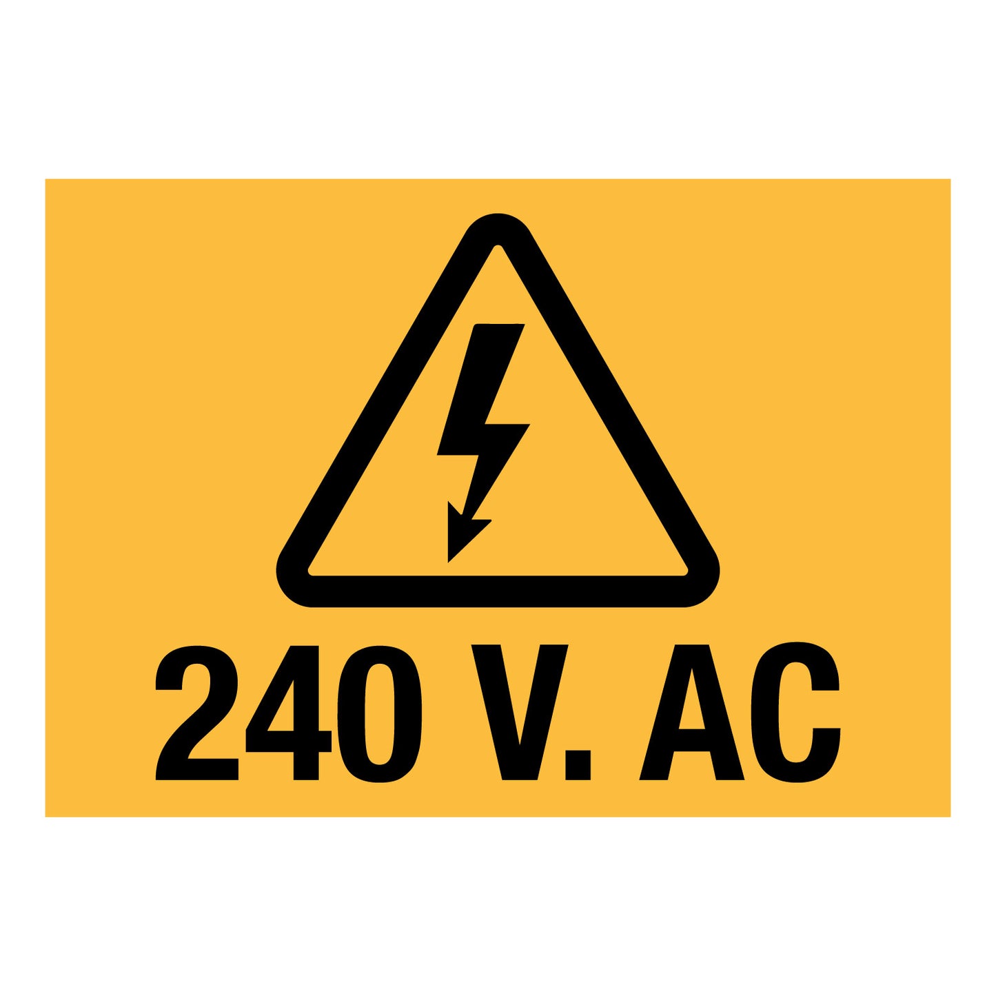 240 V AC (Rectangle) Decal