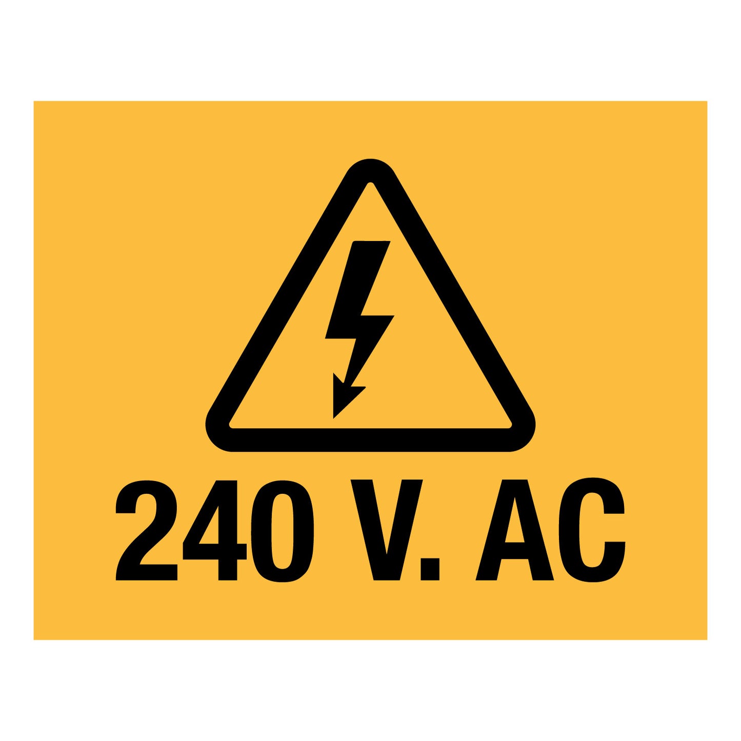 240 V AC (Rectangle) Decal