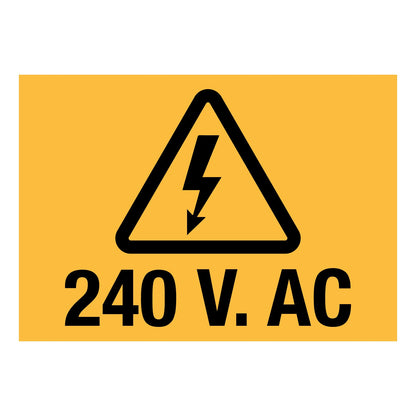 240 V AC (Rectangle) Decal - New Signs
