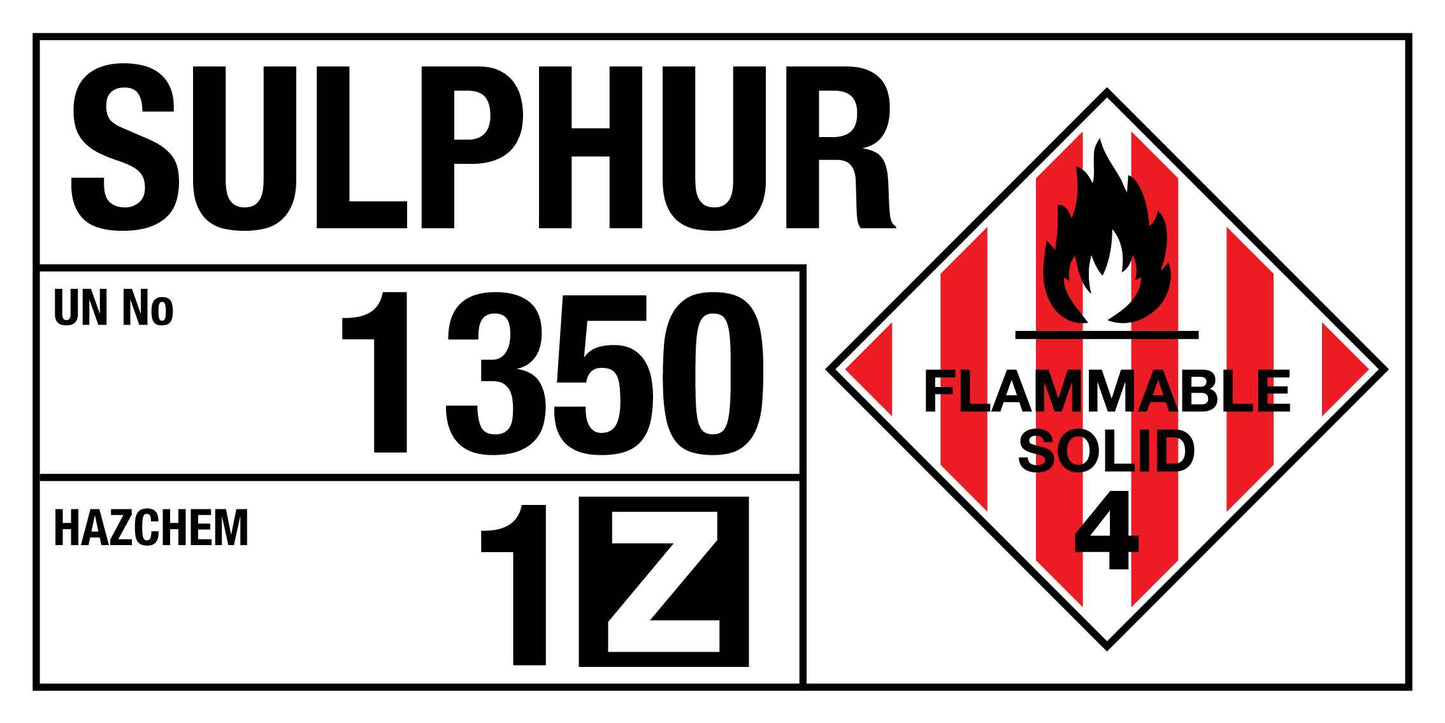 SF Sulphur Sign 800mm x 400mm