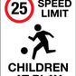 25km Speed Limit Children At Play Wheelie Bin Stickers