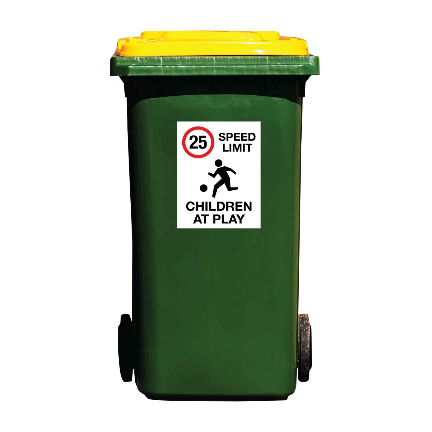 25km Speed Limit Children At Play Wheelie Bin Stickers - New Signs