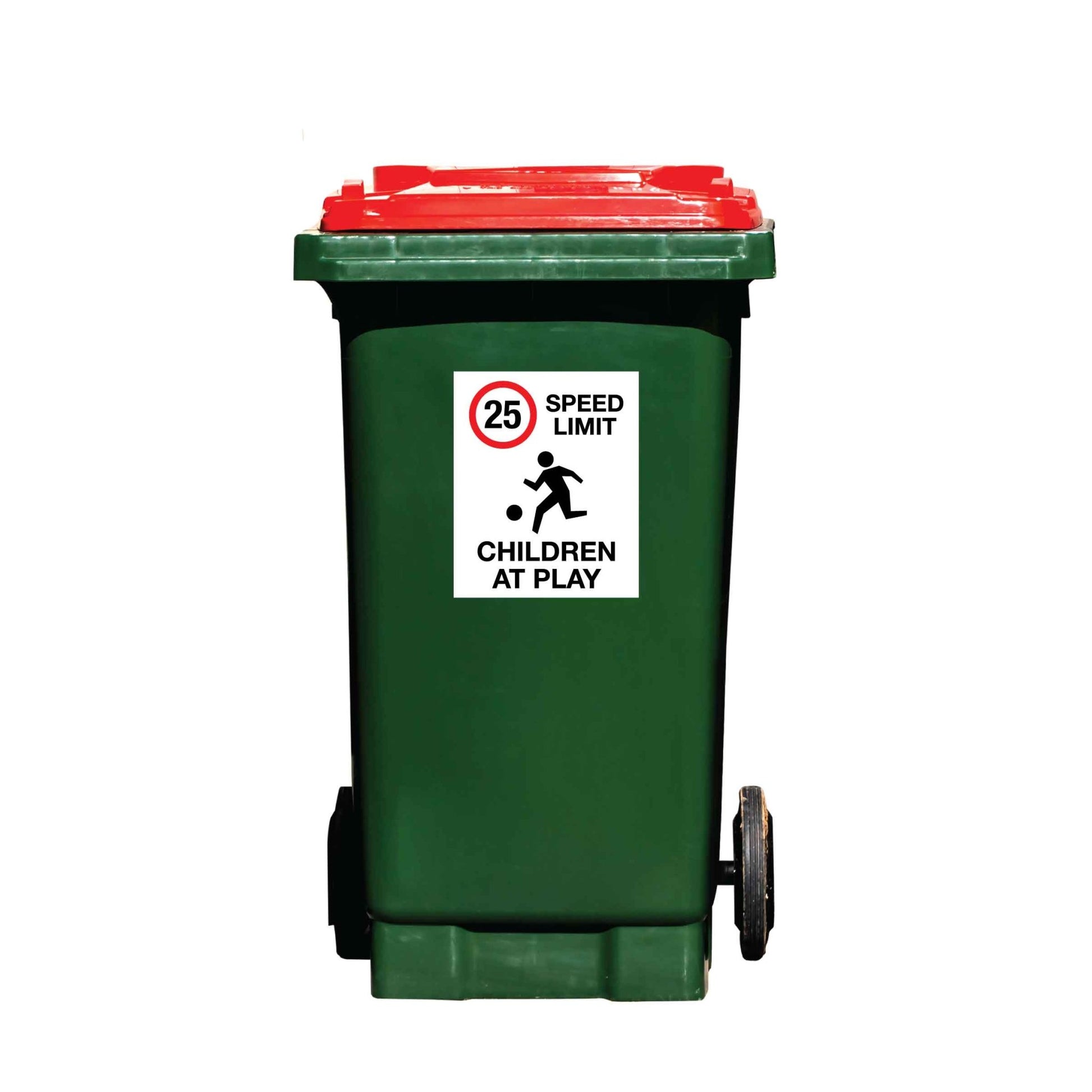25km Speed Limit Children At Play Wheelie Bin Stickers - New Signs