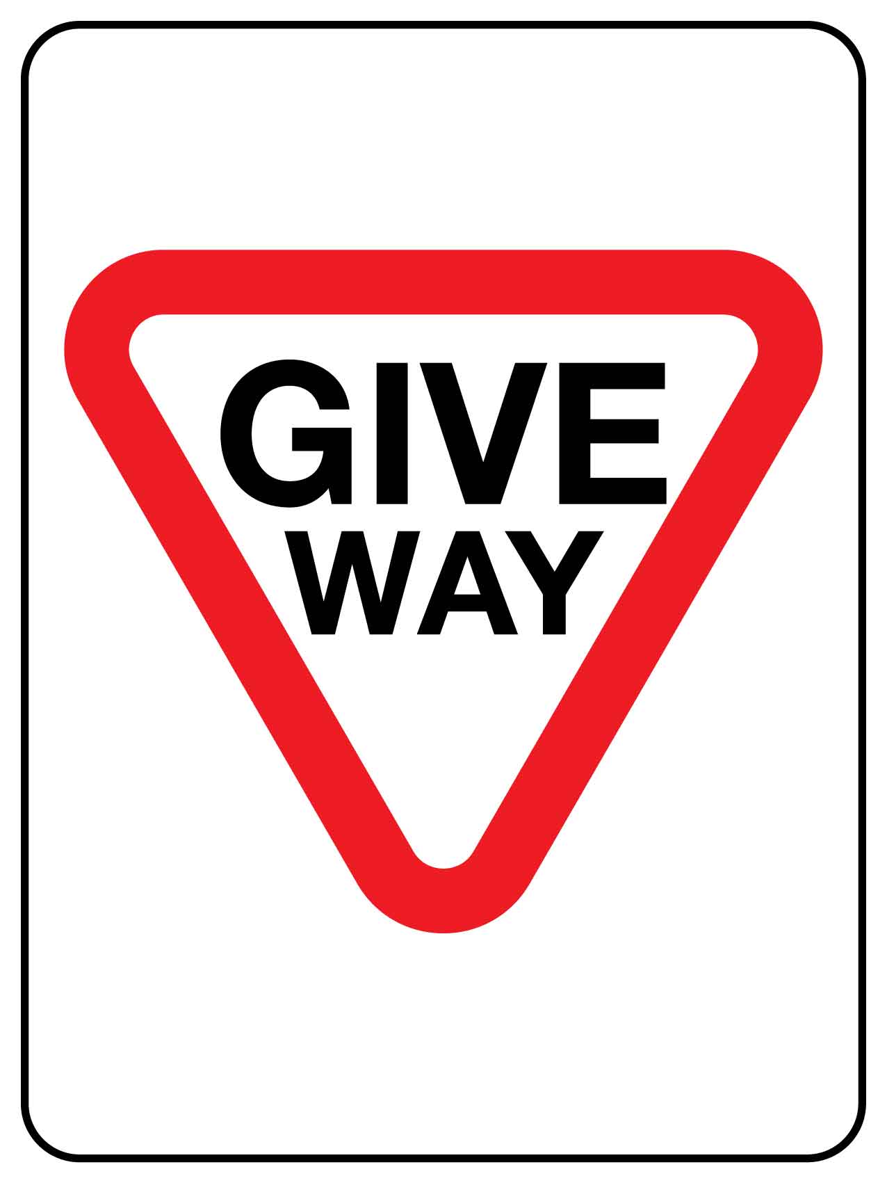 SF Give Way Sign 450mm x 600mm