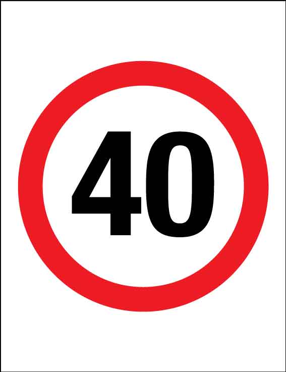 40km Speed Wheelie Bin Stickers