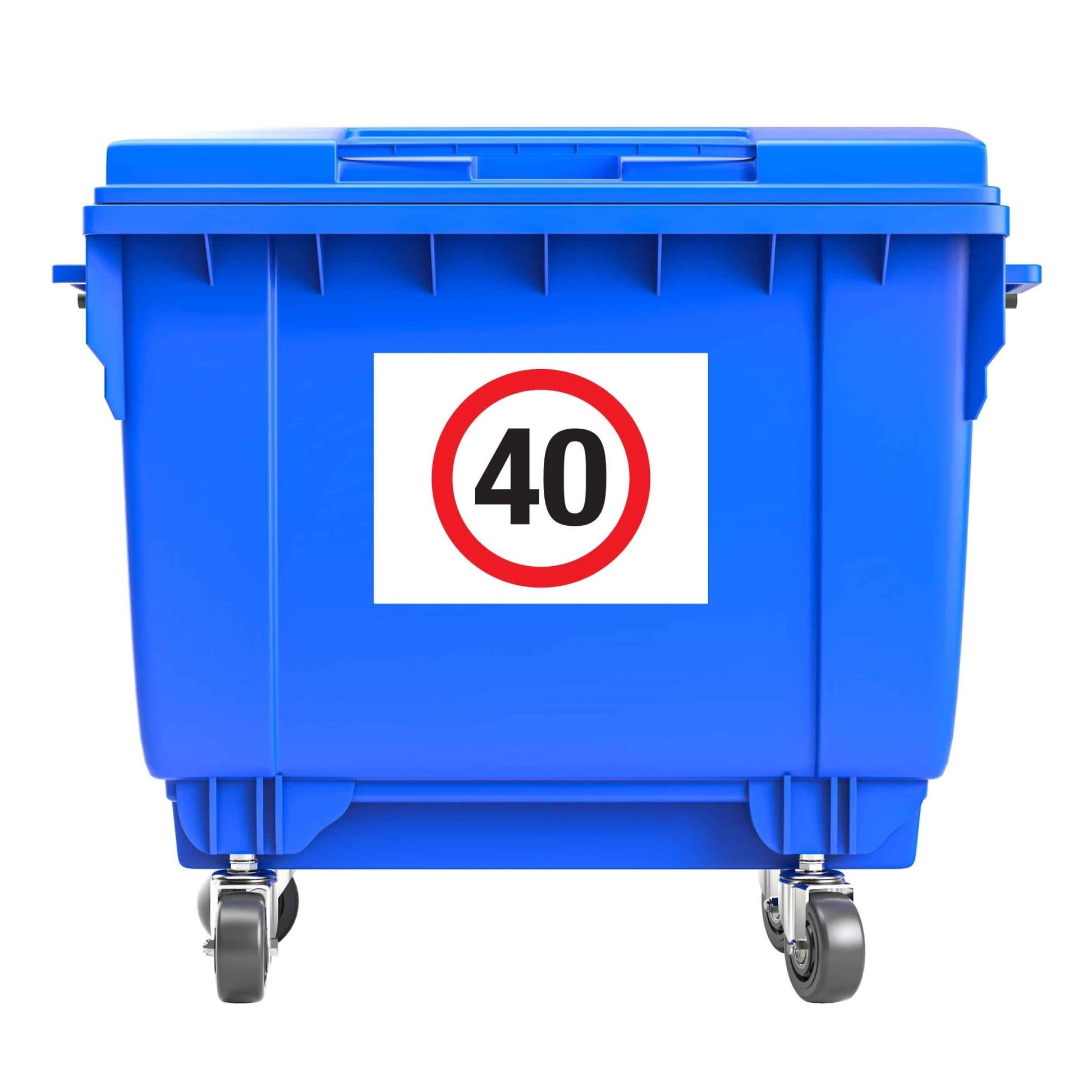 40km Large Bin Sticker - New Signs
