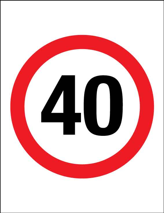 40km Speed Wheelie Bin Stickers - New Signs