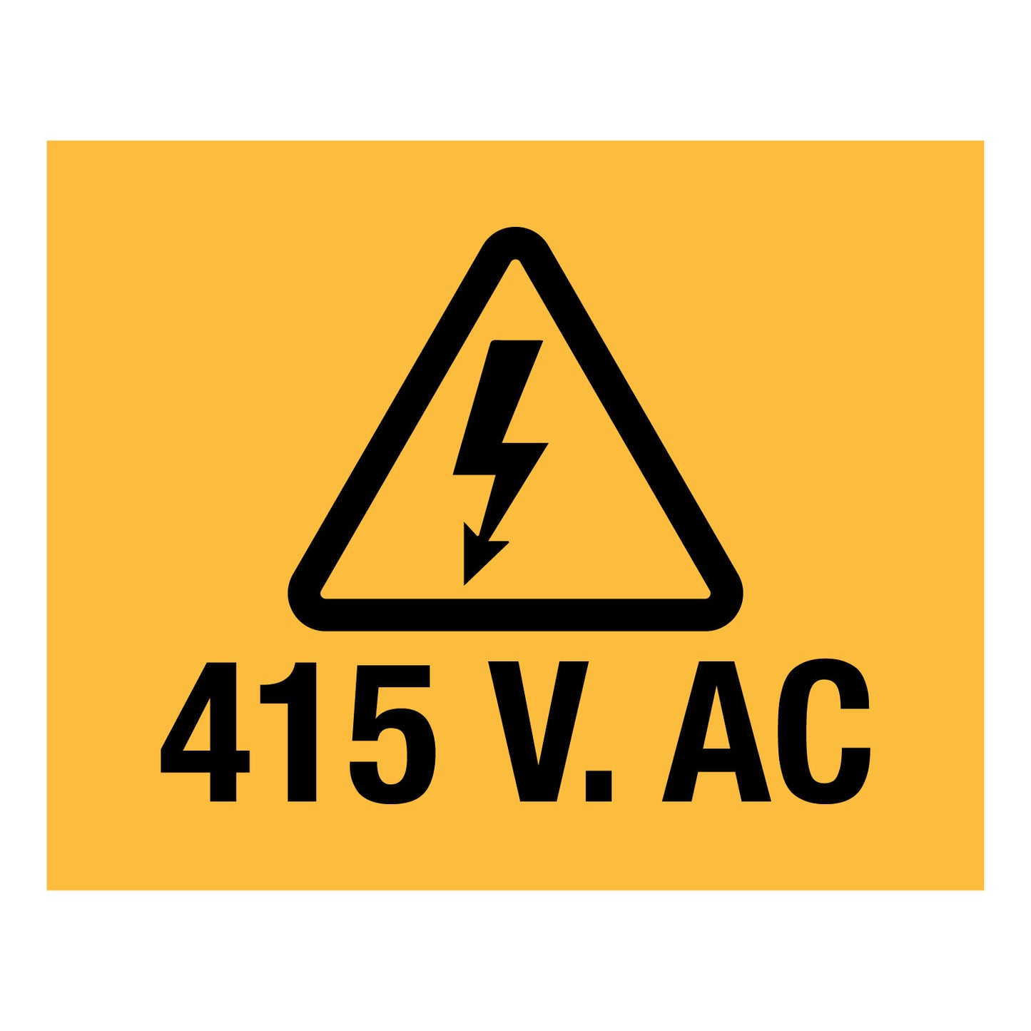 415 V AC (Rectangle) Decal