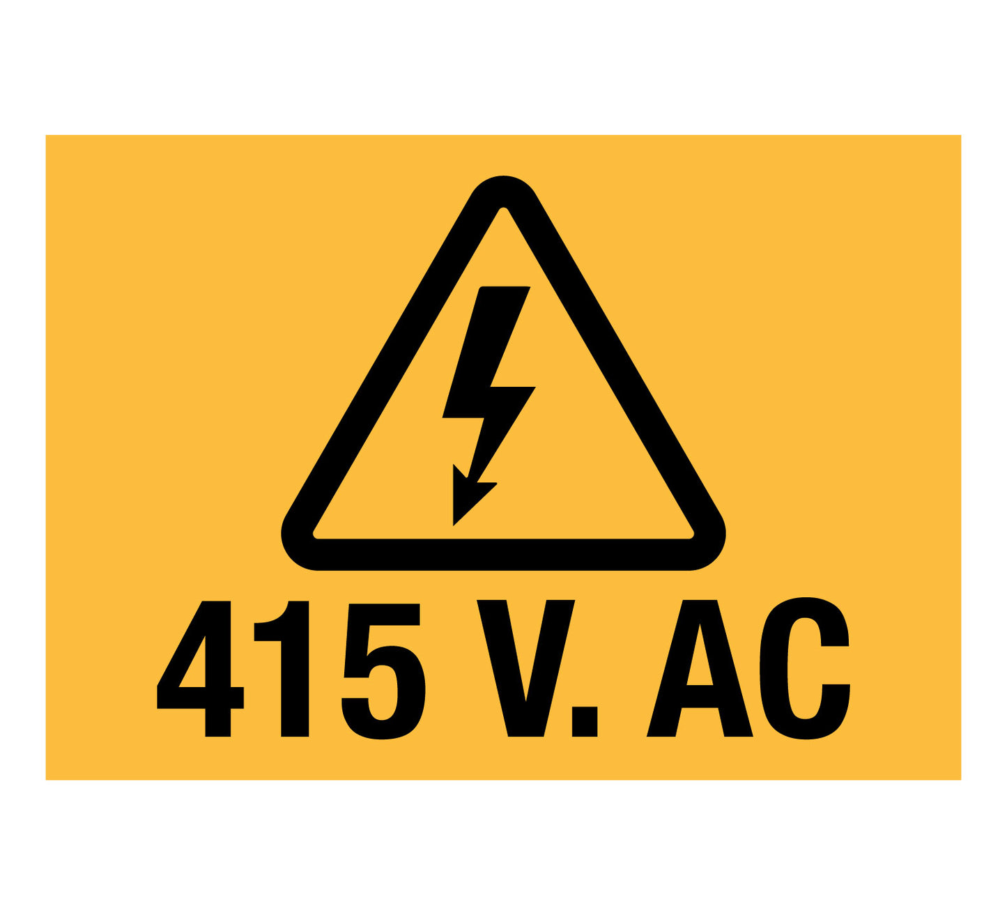 415 V AC (Rectangle) Decal