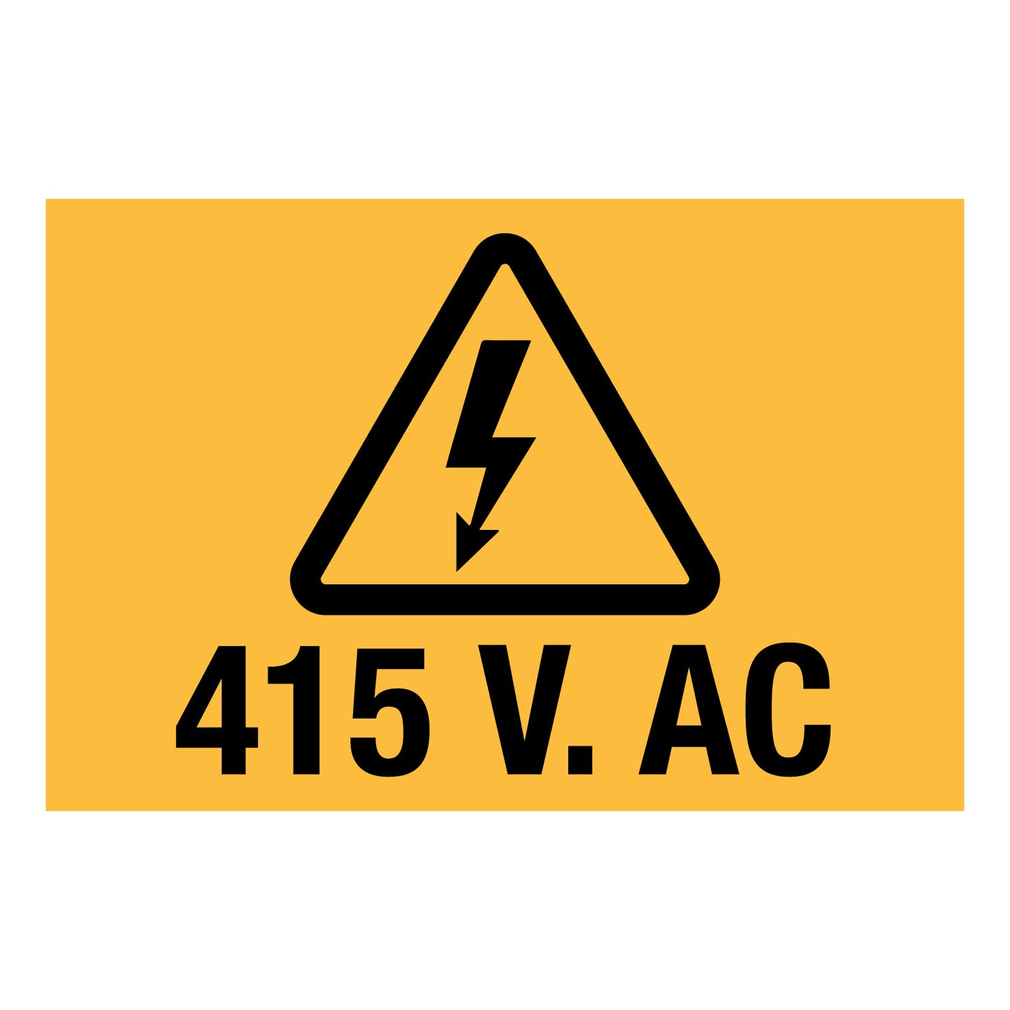415 V AC (Rectangle) Decal