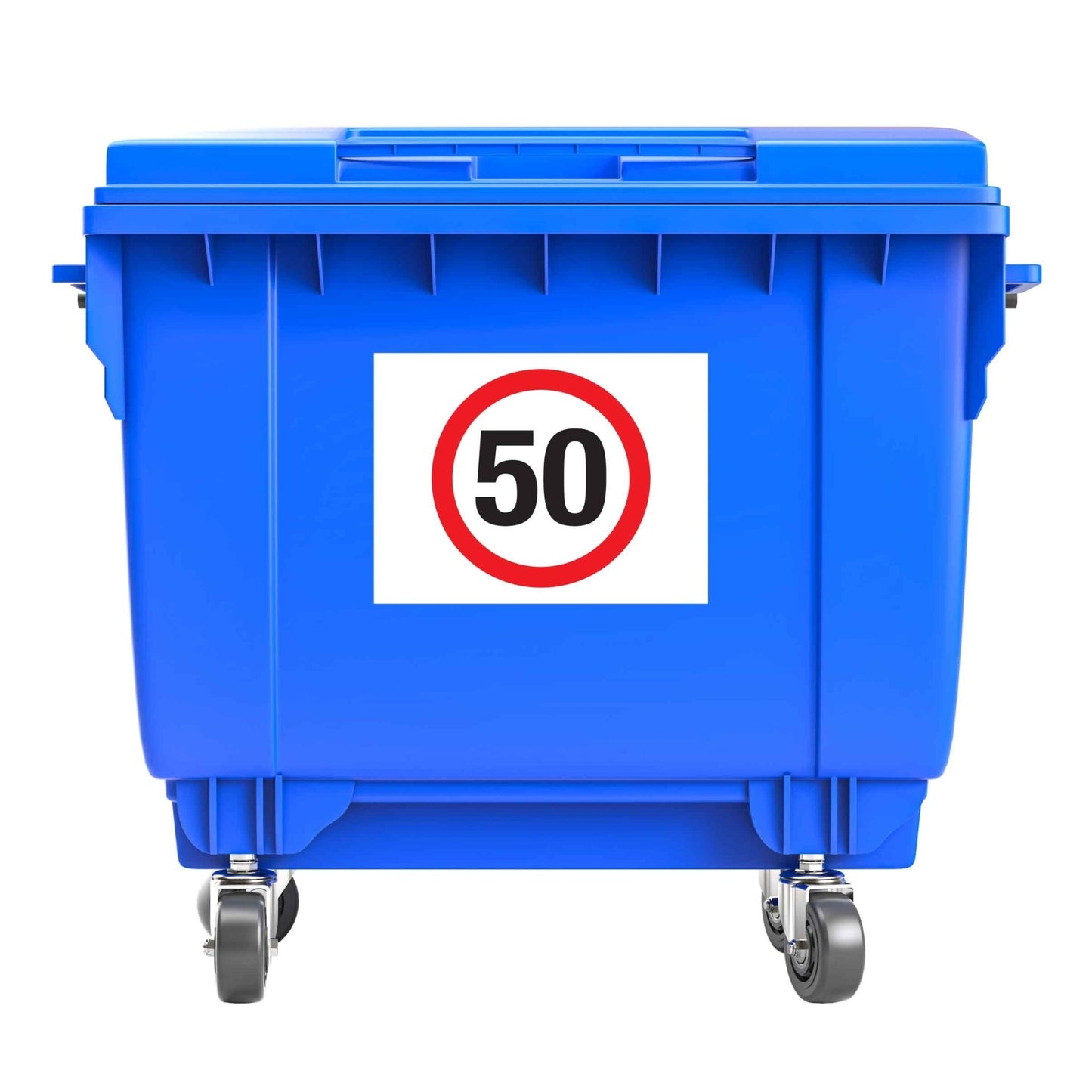 50km Large Bin Sticker - New Signs