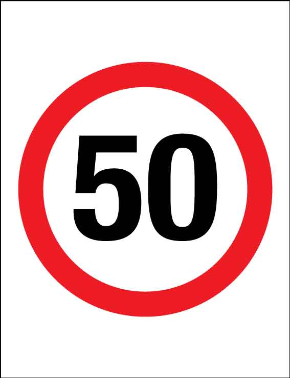 50km Speed Wheelie Bin Stickers - New Signs