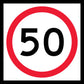 50km Multi Message Traffic Sign