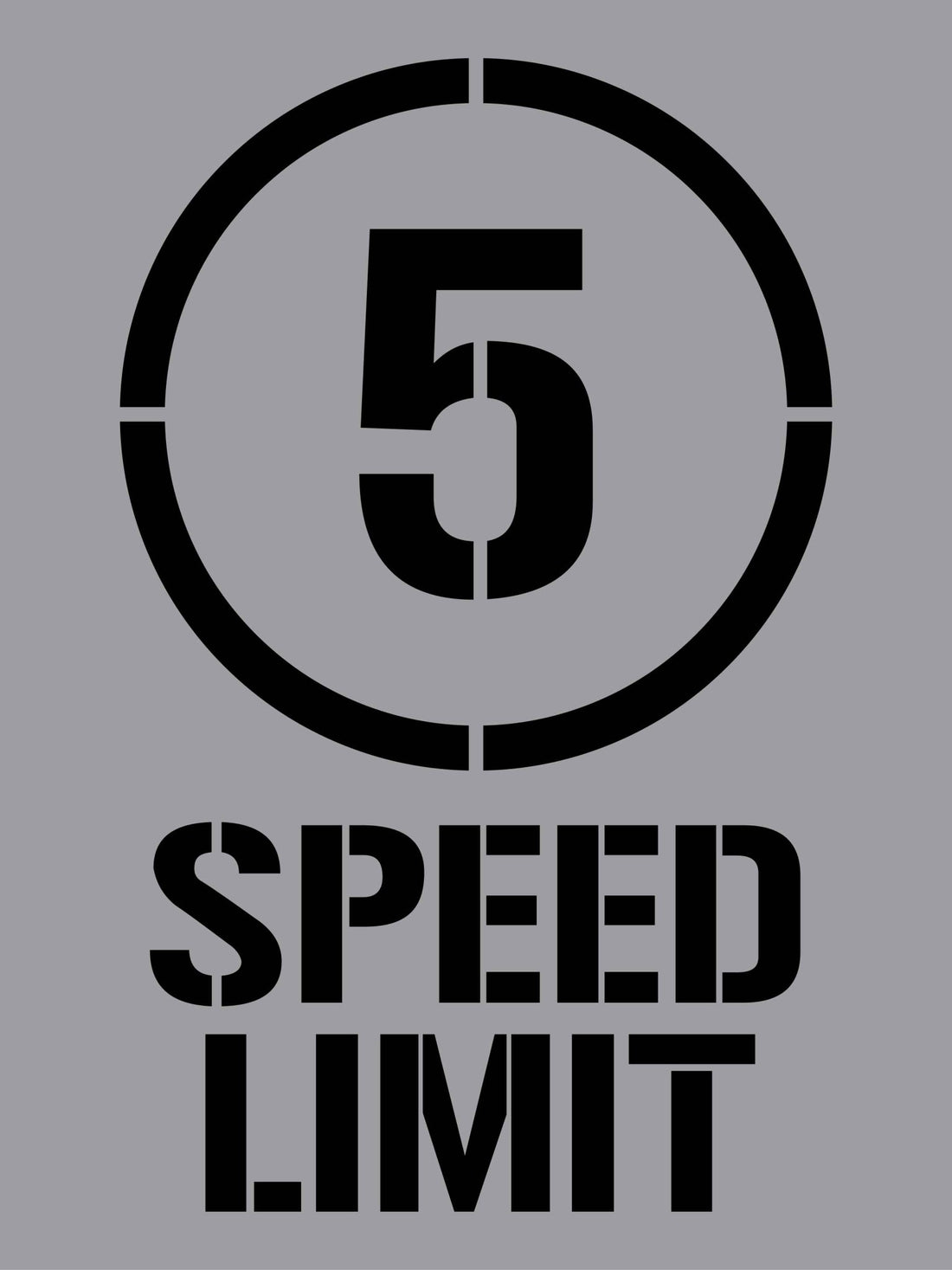 5km Speed Limit - Aluminium Composite Stencil – New Signs