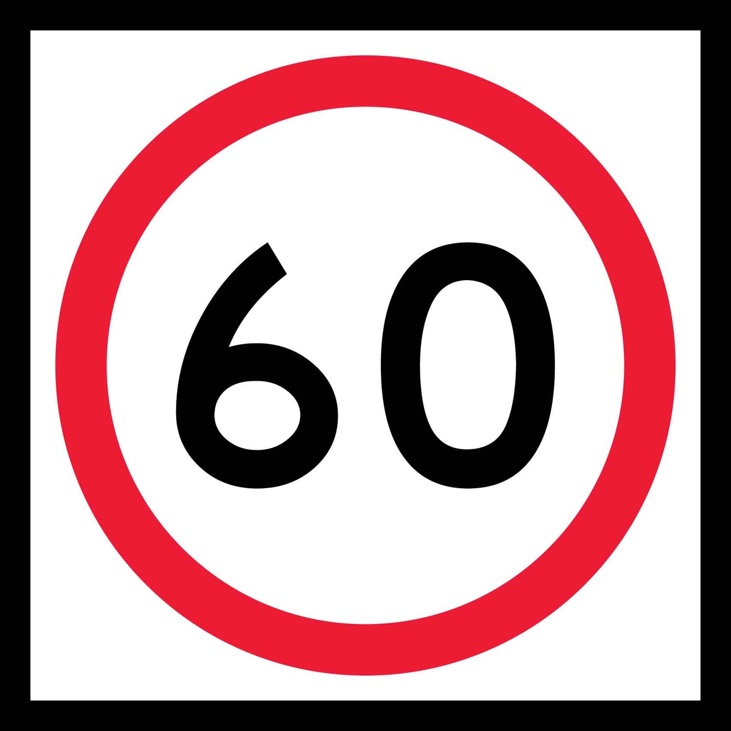 60km Multi Message Traffic Sign