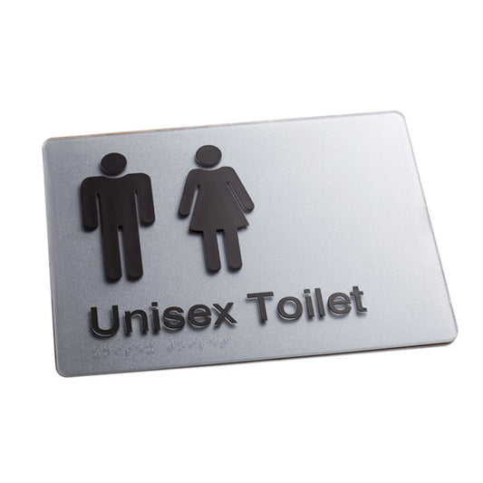 Unisex Toilet - Braille Sign