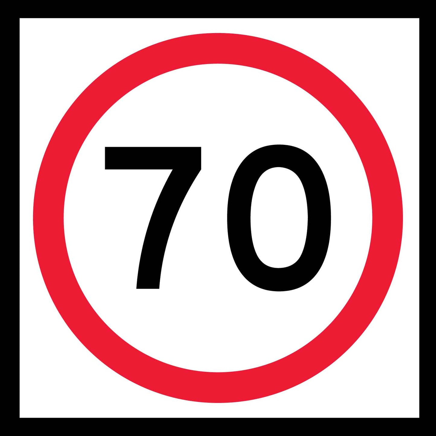 70km Multi Message Traffic Sign