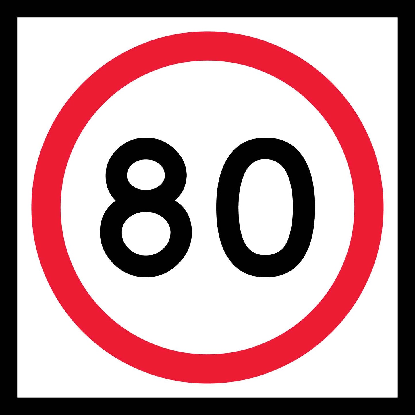 80km Multi Message Traffic Sign - New Signs
