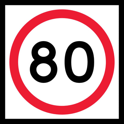 80km Multi Message Traffic Sign - New Signs