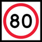 80km Multi Message Traffic Sign