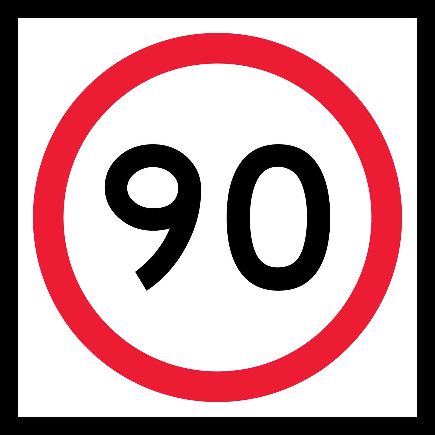 90km Multi Message Traffic Sign