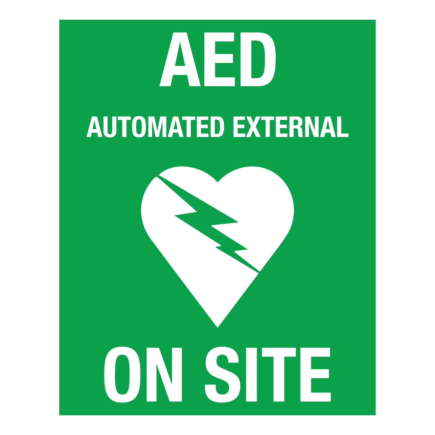 AED Defibrillator (Rectangle) Decal