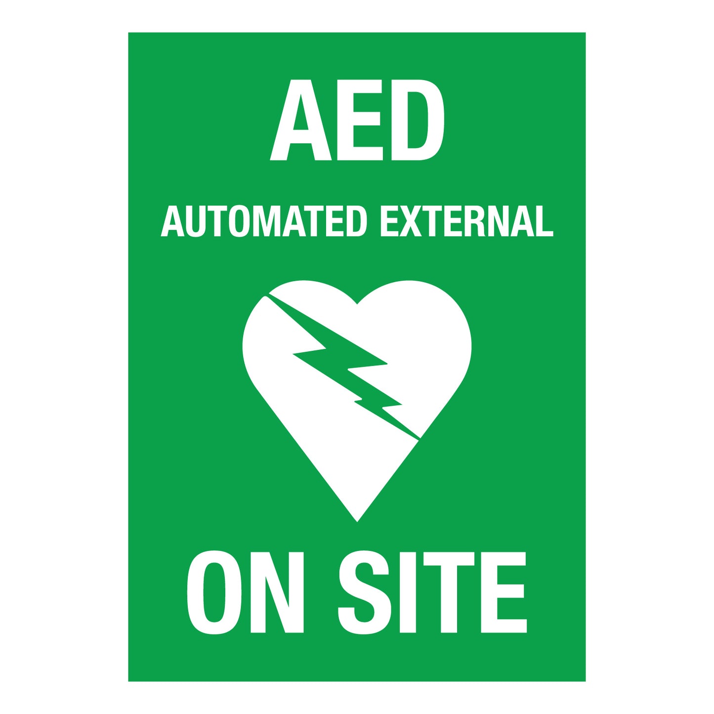 AED Defibrillator (Rectangle) Decal – New Signs