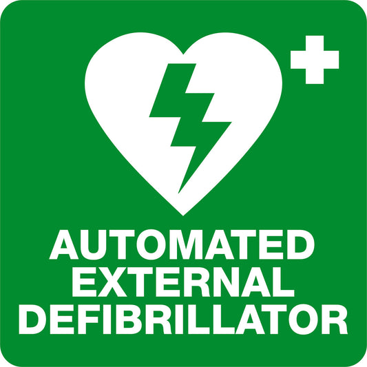 AED Green Vehicle Sticker
