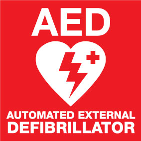 AED Red Vehicle Sticker