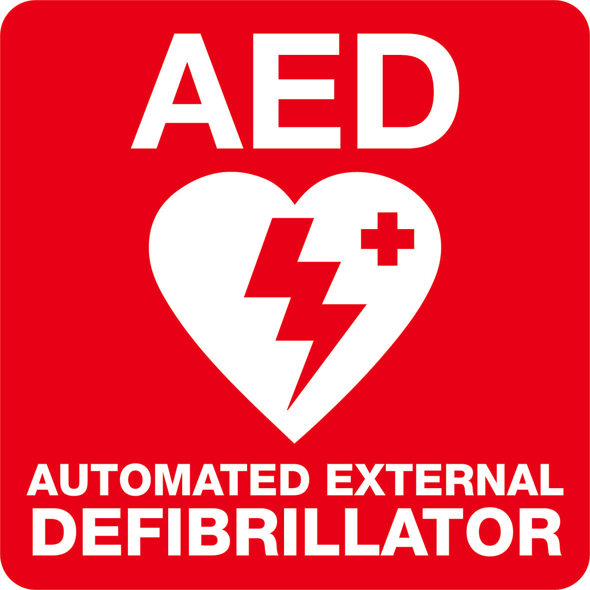 AED Red Vehicle Sticker