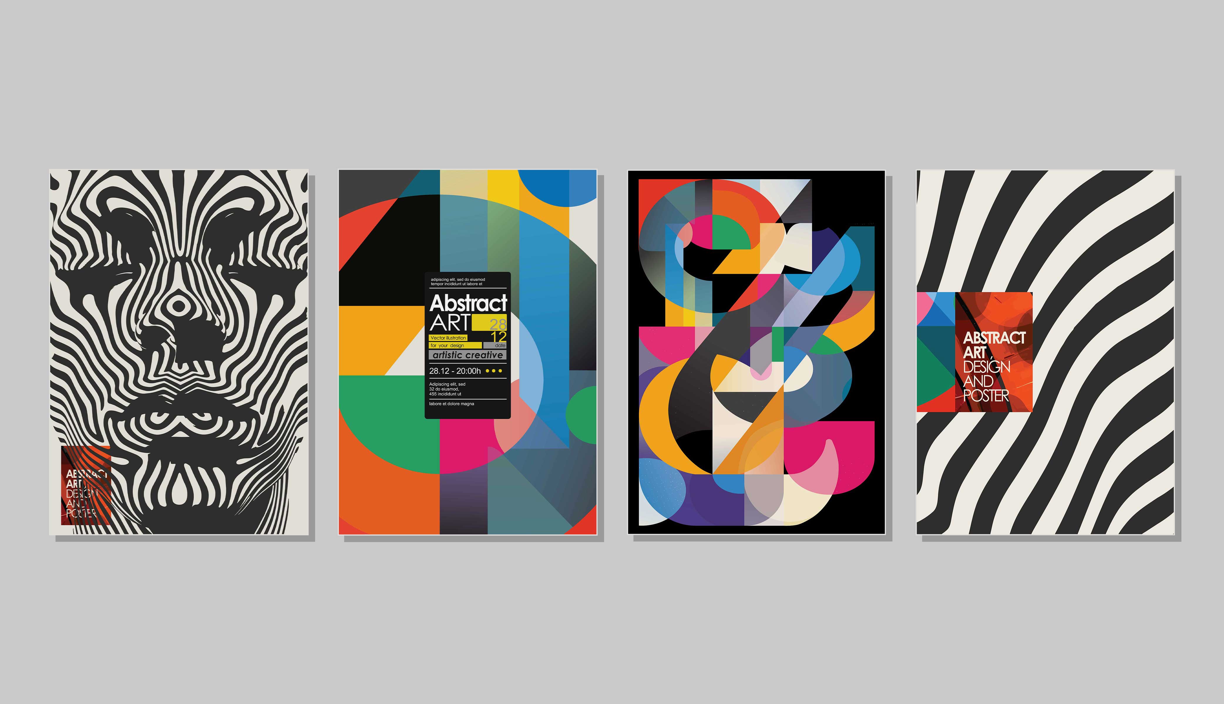 Abstract Colourful Zebra Poster Wall Art Prints Set Of 4 New Signs abstract-colourful-zebra-poster-wall-art-prints-set-of-4-new-signs