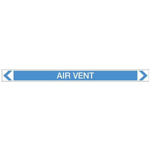 Air - Air Vent - Pipe Marker Sticker
