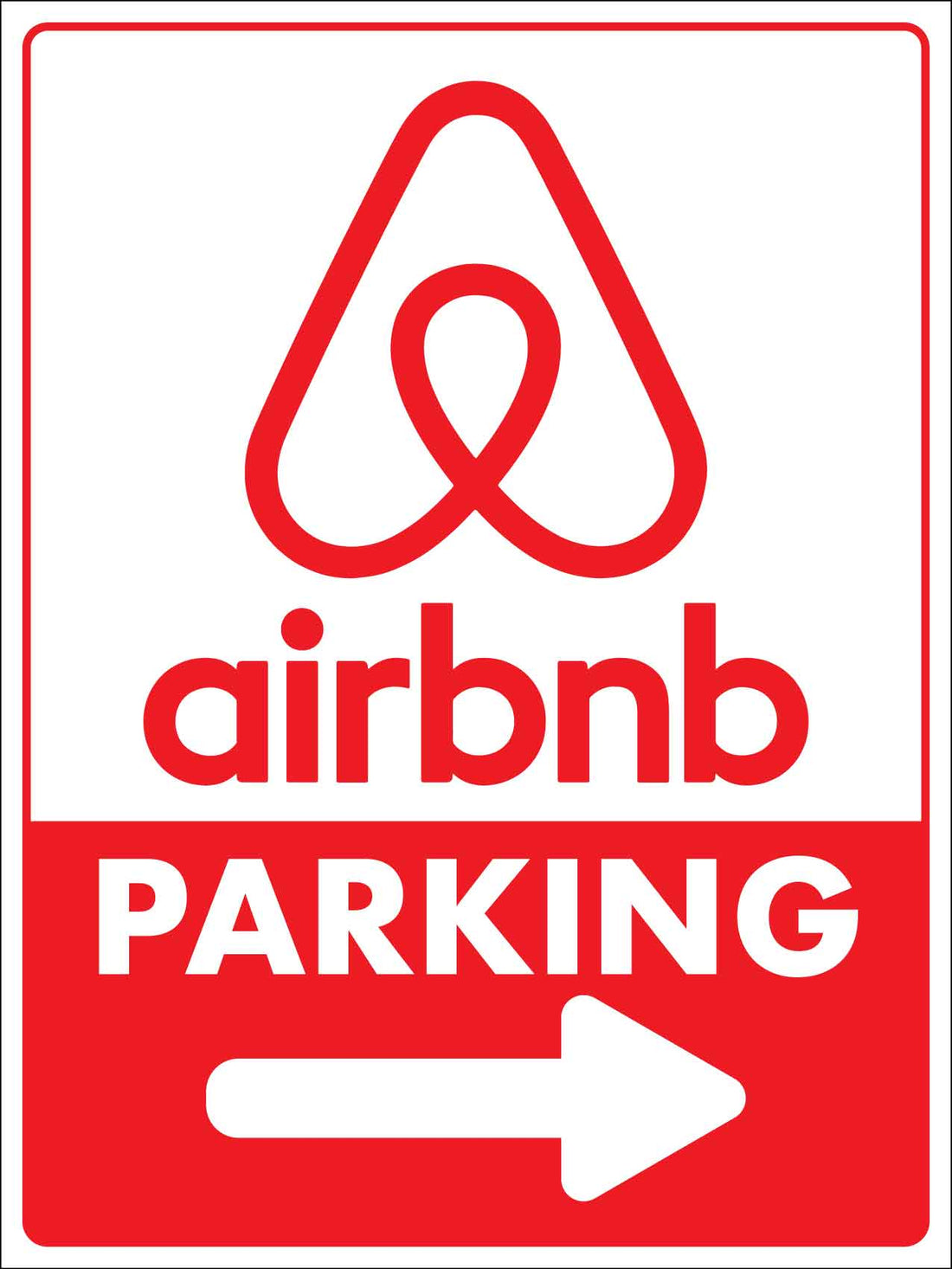 Airbnb Parking (Right Arrow) Sign ??? New Signs