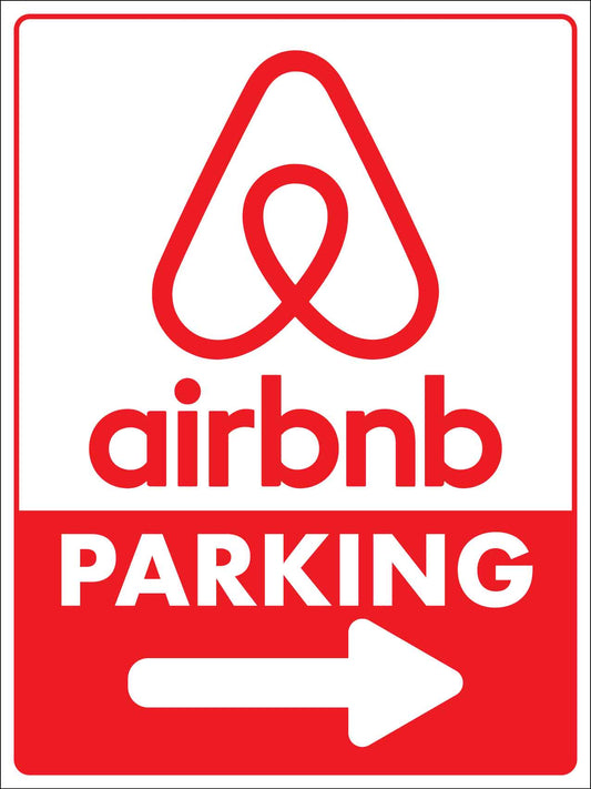 Airbnb Parking (Right Arrow) Sign