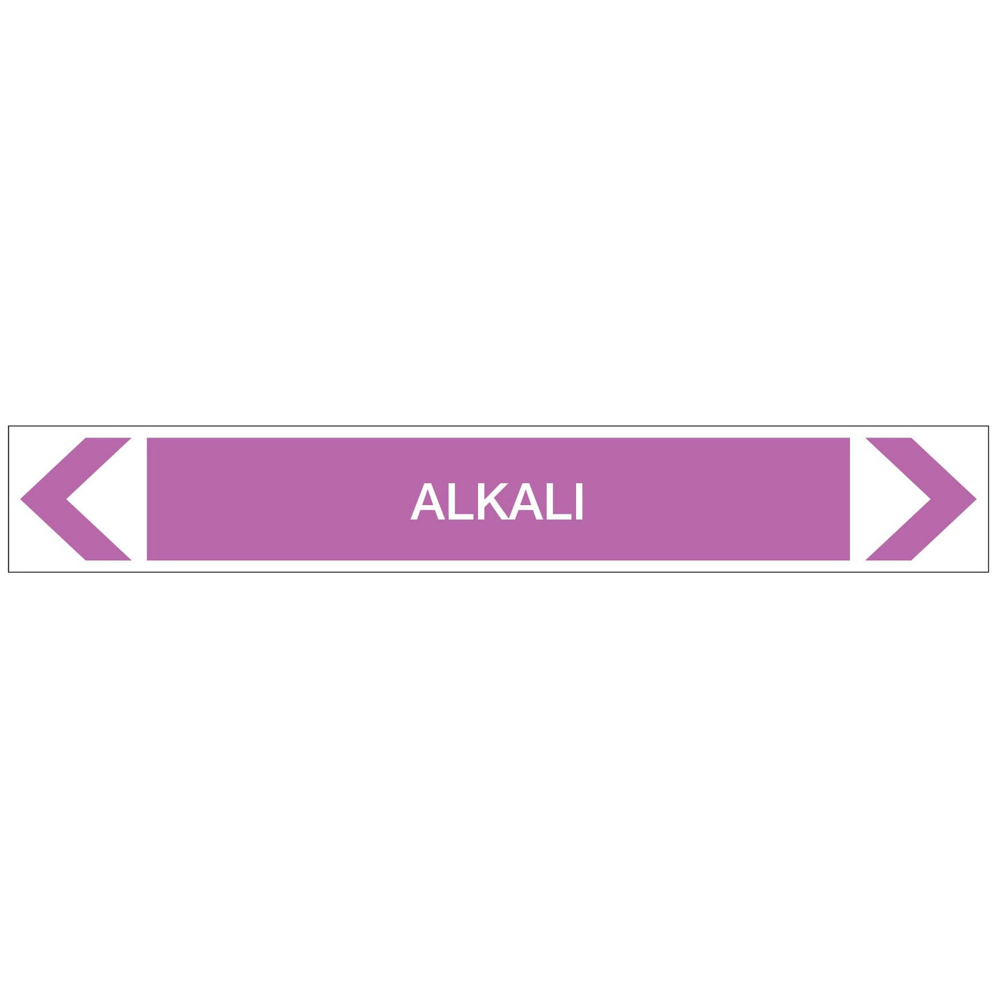 Alkalis / Acids - Alkali - Pipe Marker Sticker