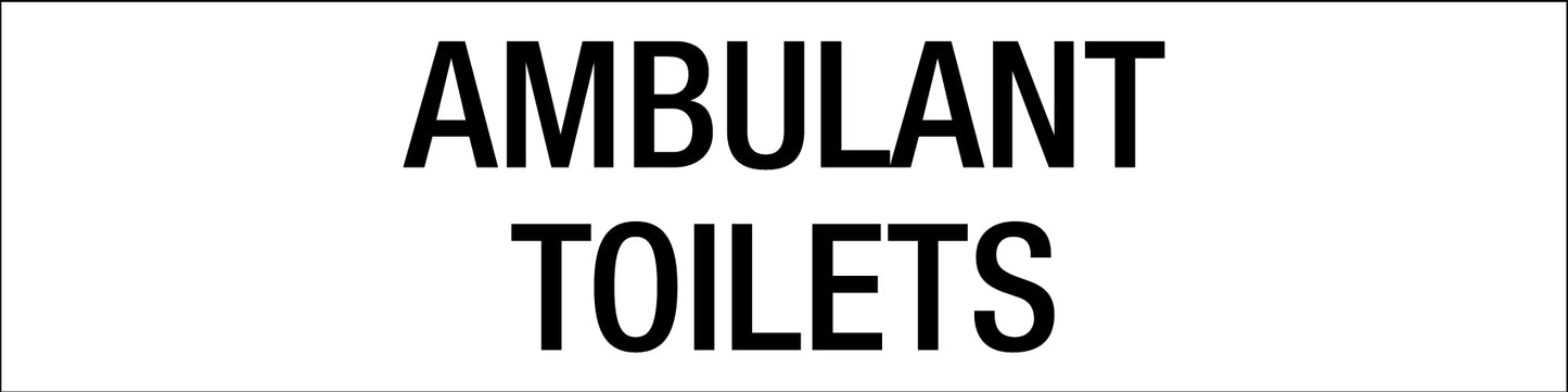 Ambulant Toilets - Statutory Sign