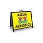 A-Frame Landscape Black - Aqua Aerobics Corflute Inserts