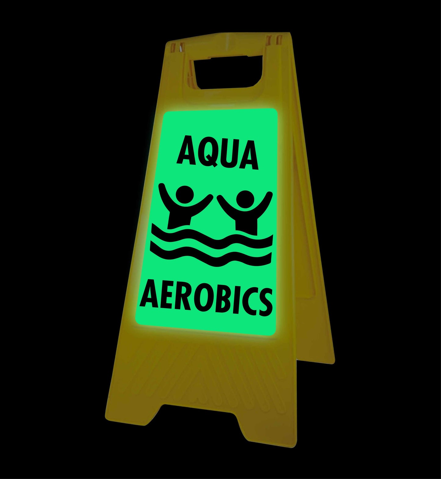 Glow In The Dark - Yellow A-Frame - Aqua Aerobics