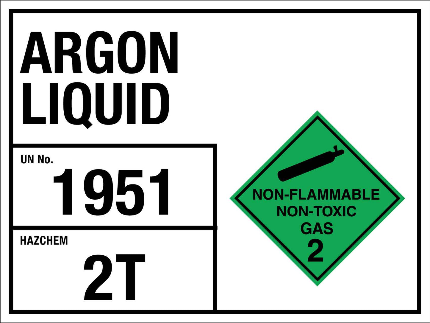 Argon Liquid 1951 2T Sign