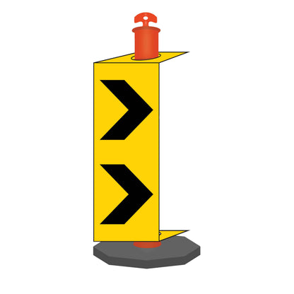 Right Arrow - Corflute Bollard Traffic Signs