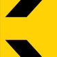 Right Arrow - Corflute Bollard Traffic Signs