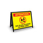 A-Frame Landscape Black - Attention No Glass Allowed In Pool Area Corflute Inserts