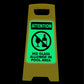 Glow In The Dark - Yellow A-Frame - Attention No Glass Allowed In Pool Area