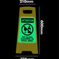 Glow In The Dark - Yellow A-Frame - Attention No Glass Allowed In Pool Area
