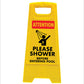 Yellow A-Frame - Attention Please Shower Before Entering Pool