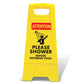 Yellow A-Frame - Attention Please Shower Before Entering Pool