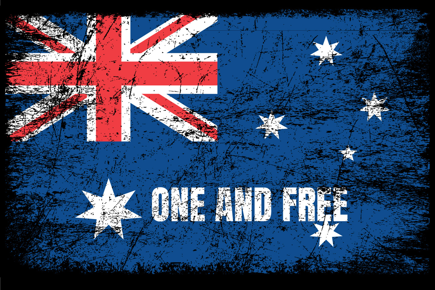Australian Flag One and Free Sign